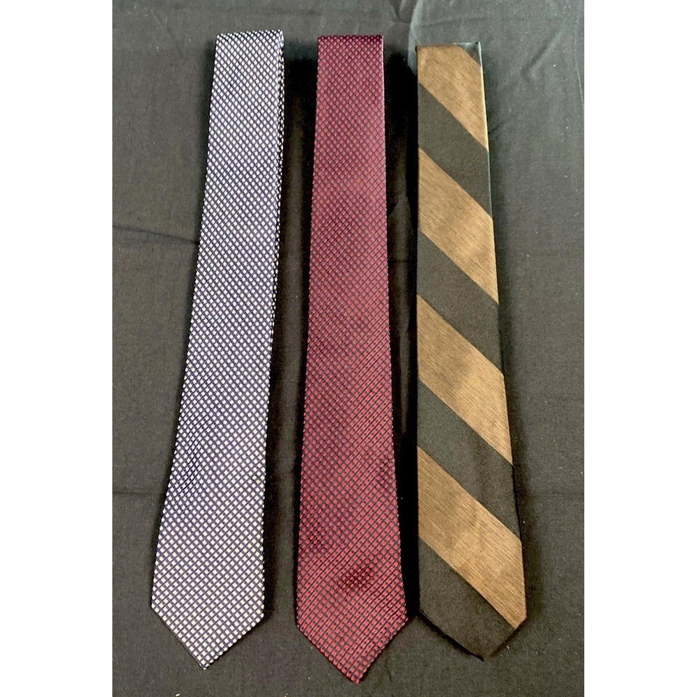 Bond‎ Style Manor 40's 50's Vintage All Silk Tie Lot of 3 NWOT